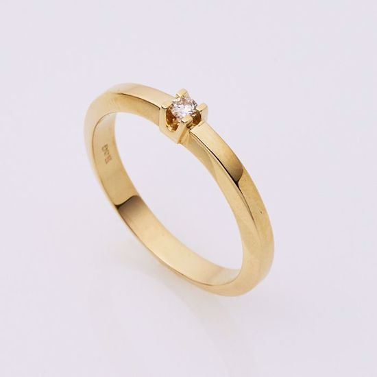 lady alliance ring med 1 WSi brillant - Guld & Sølv Design