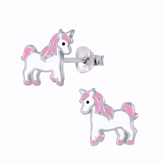 sølv-børne-ørestikker-øreringe-enhjørning-unicorn-11315