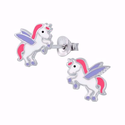 sølv-børne-ørestikker-øreringe-enhjørning-unicorn-11311