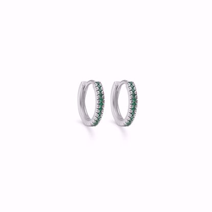 sølv-hoops-øreringe-med-grønne-sten-11386