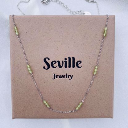 8994/45 Seville Jewelry sølv halskæde med peridot