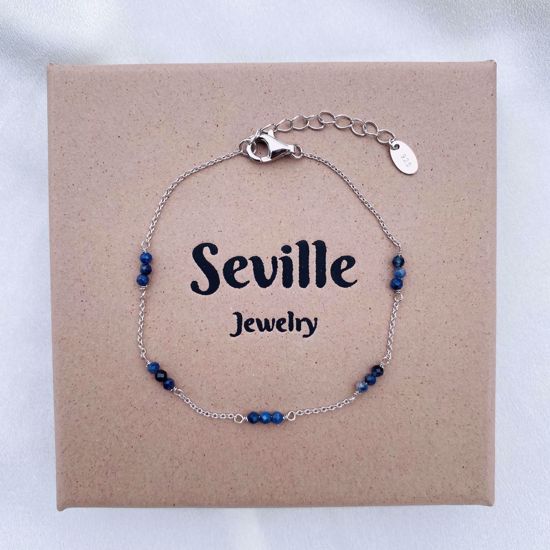 8993 Seville Jewelry sølv armbånd med blå quartz