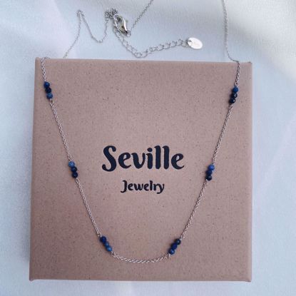 8993-45 Seville jewelry halskæde med blå quartz