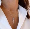 1993/3 Seville Jewelry slange halskæde med zirkonia sten