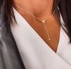 30110-F Seville Jewelry forgyldt halskæde med ferskvandsperle & zirkonia