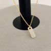 30115-F Seville Jewelry halskæde med zirkonia plade vedhæng