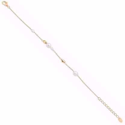 Seville Jewelry perle armbånd forgyldt 81007