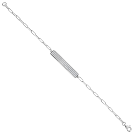 Sølv armbånd med zirkonia 18cm - 81013 