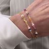 81017 + 81015 Seville jewelry armbånd med hvide ferskvandsperler og farvede sten