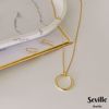 11552 + 1928-3 Seville jewelry cirkel halskæde & ear crawlers.