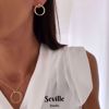 2028 Seville Jewelry smykkesæt forgyldt sølv med cirkel 