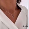 2031-3 Seville halskæde i sølv med bue-kæde vedhæng