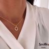 2030-3-F Seville halskæde i forgyldt sølv med zirkonia sten