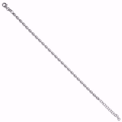 Sølv oval kuglekæde armbånd - 81024.